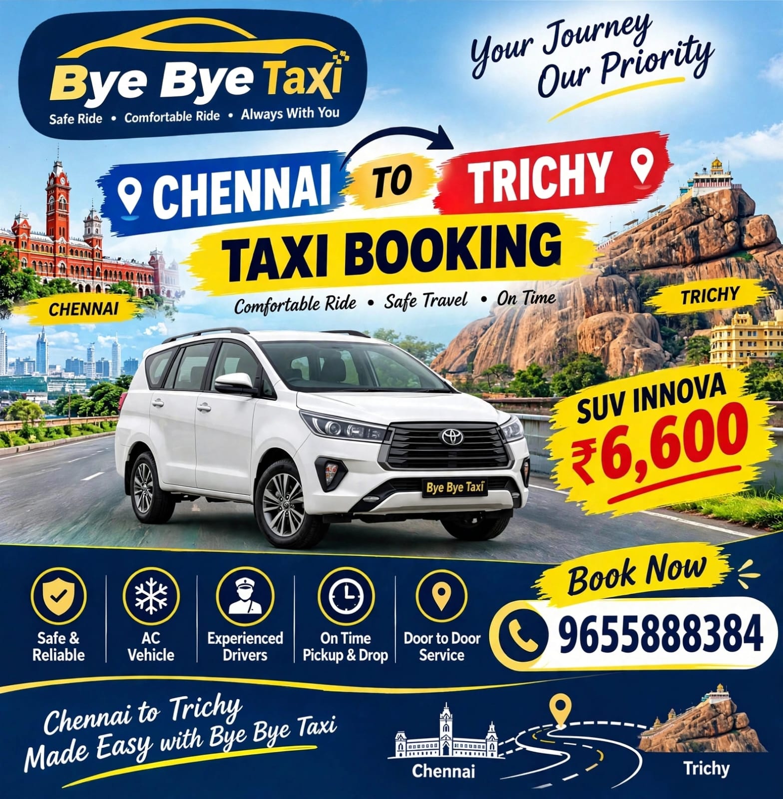 Chennai to Trichy Drop Taxi